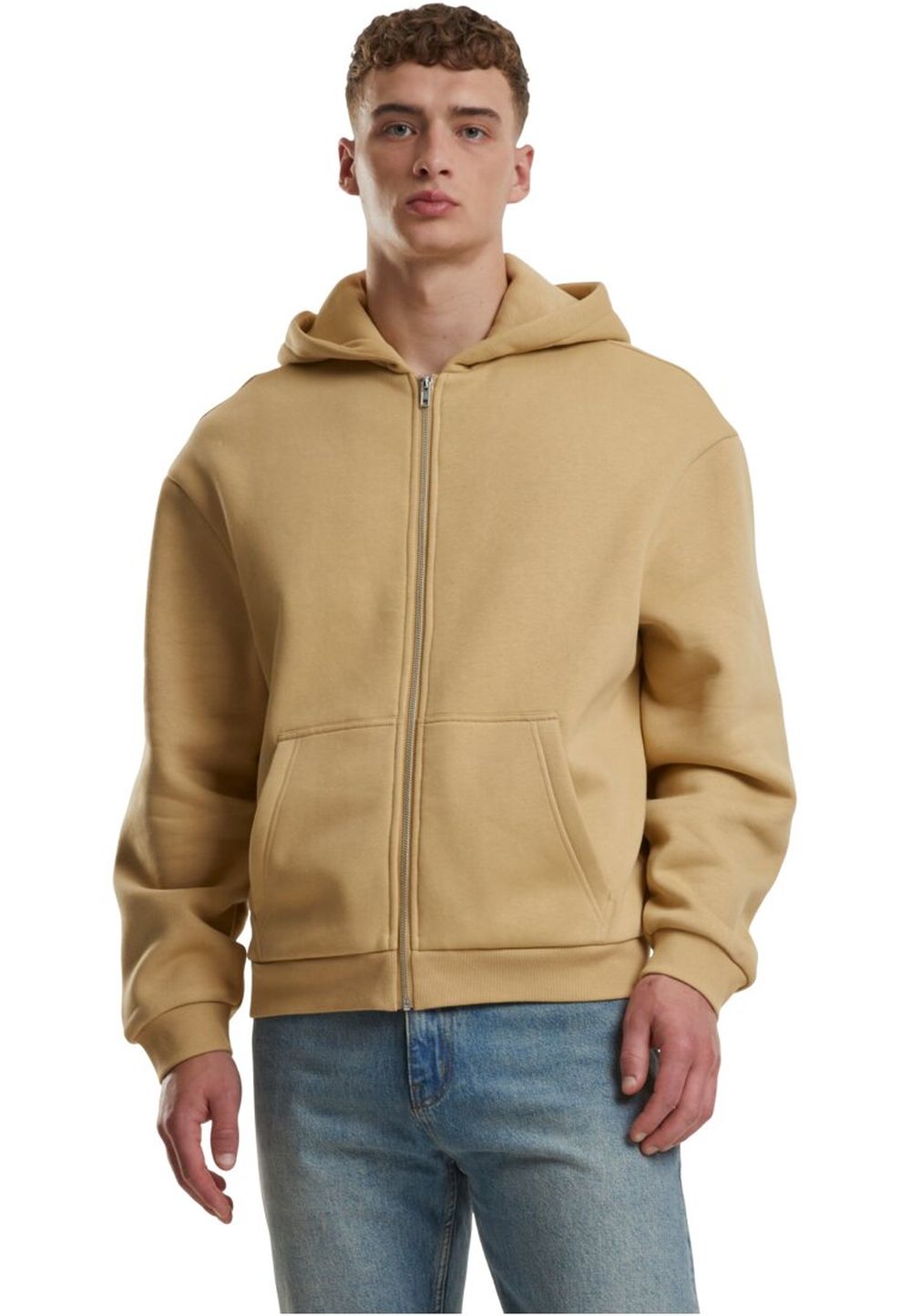 Urban Classics Herren Hoodie Kapuzenpullover FLUFFY ZIP - Regular Fit günstig online kaufen
