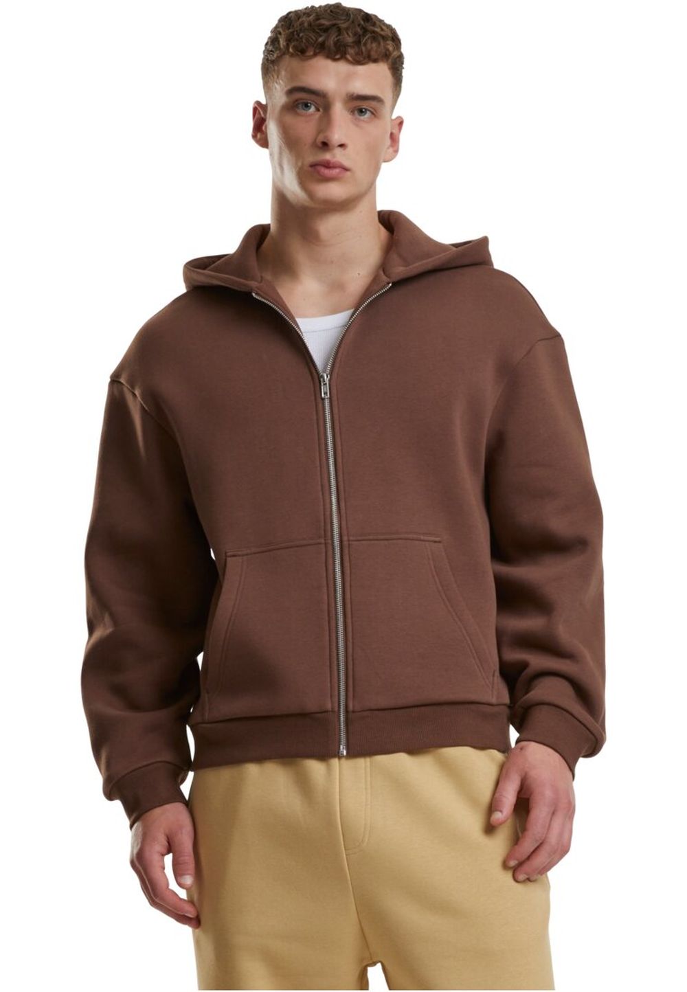 Urban Classics Herren Hoodie Kapuzenpullover FLUFFY ZIP - Regular Fit günstig online kaufen