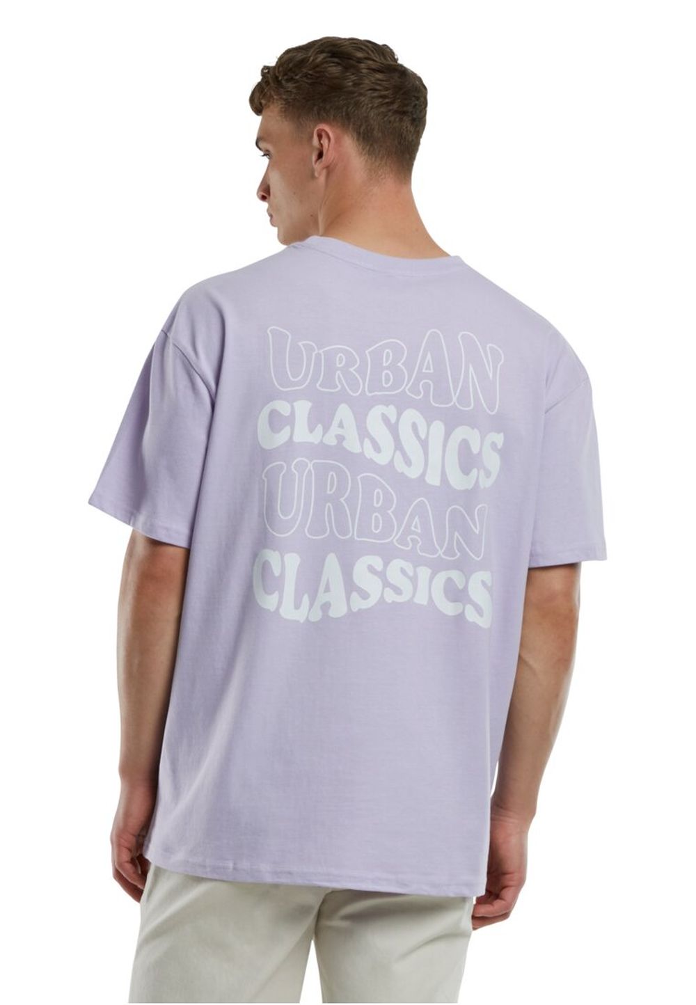 Urban Classics Herren T-Shirt UC WEAVY LOGO HEAVYY OVERSIZED - Relaxed Fit günstig online kaufen