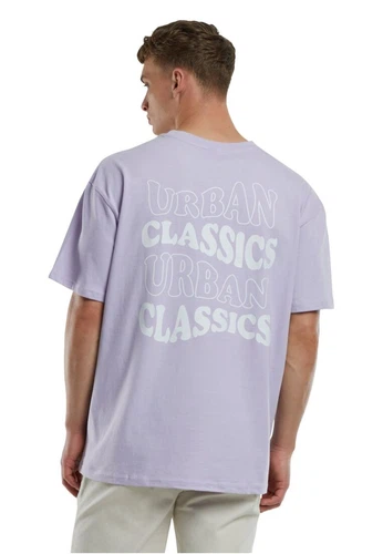Urban Classics Herren T-Shirt UC WEAVY LOGO HEAVYY OVERSIZED - Relaxed Fit