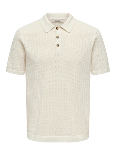 Only & Sons Herren Poloshirt ONSMOON REG 12 SS POLO KNIT - Regular Fit
