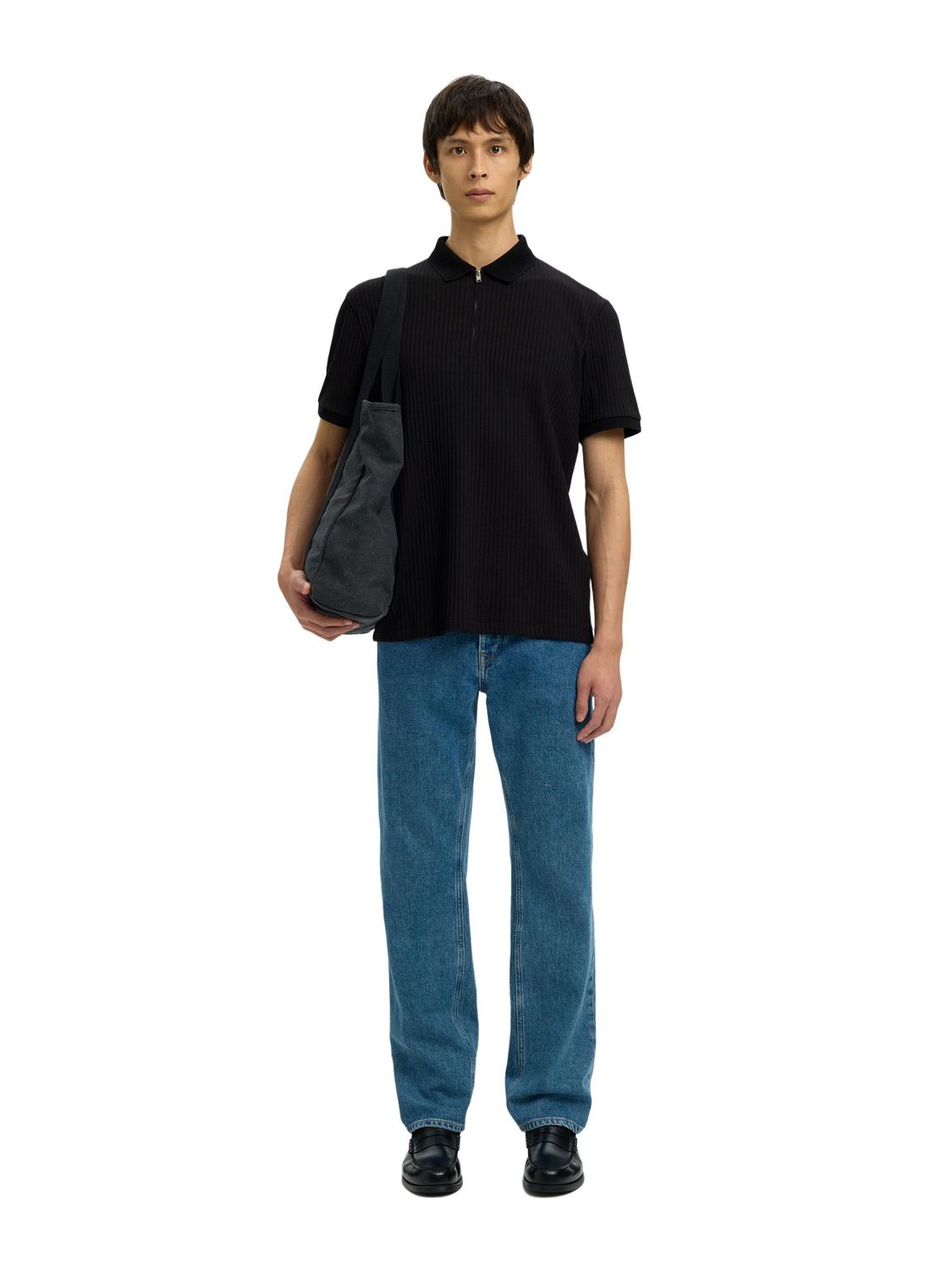 Selected Homme Herren Poloshirt SLMFAVE STRUCTURE SS - Regular Fit günstig online kaufen