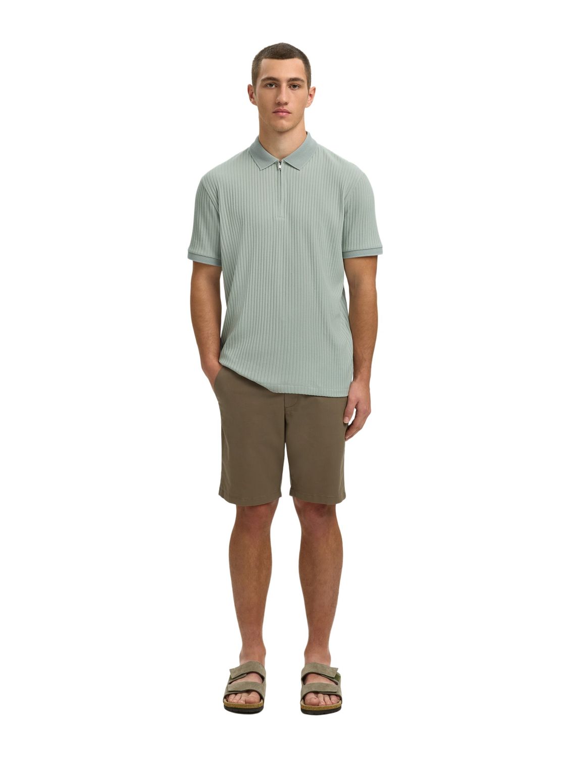 Selected Homme Herren Poloshirt SLMFAVE STRUCTURE SS - Regular Fit günstig online kaufen