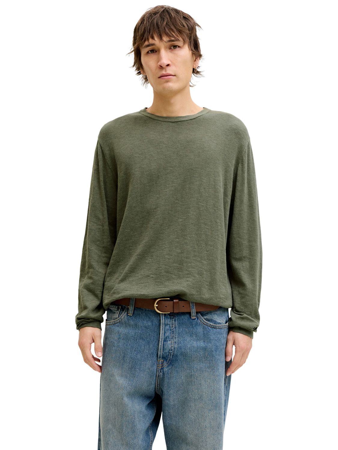 Jack & Jones Herren Rundhals Pullover JJESUMMER KNIT CREW NECK - Regular Fi günstig online kaufen