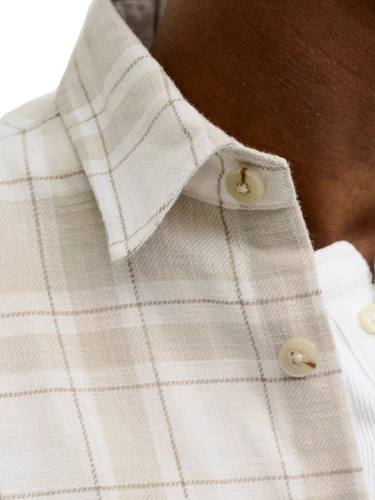 Jack & Jones Herren Freizeit Hemd JPRBLURAYLE LINEN BL.CHECK LS - Regular Fit