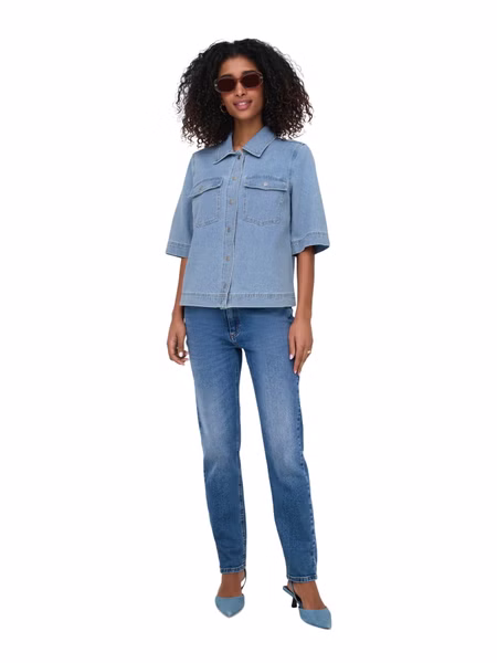 Only Damen Jeanshemd ONLBELLE S/S - Regular Fit Only Damen Jeanshemd ONLBELLE S/S - Regular Fit