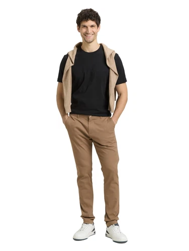 Tom Tailor Herren Chinohose SLIM CHINO - Mid Waist - Slim Fit