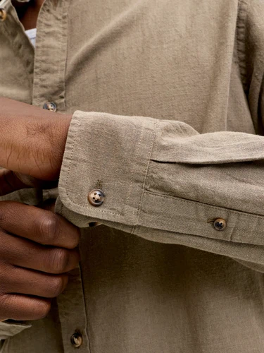 Freizeit Hemd JJESUMMER LINEN BLEND - Regular Fit