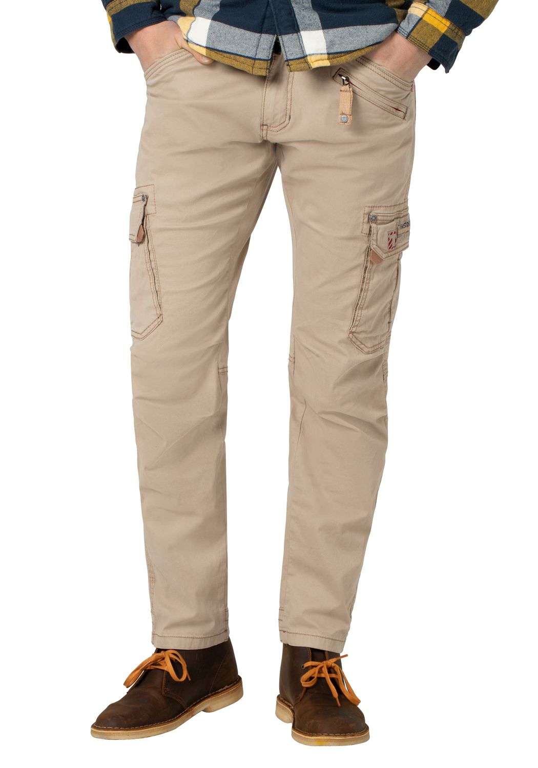 TIMEZONE Herren Cargo Hose REGULAR ROGERTZ - Chino Denim - Mid Waist - Regular Fit