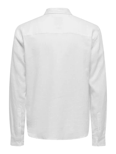Only & Sons Herren Hemd ONSLAURENCE LS LINEN BLEND - Regular Fit