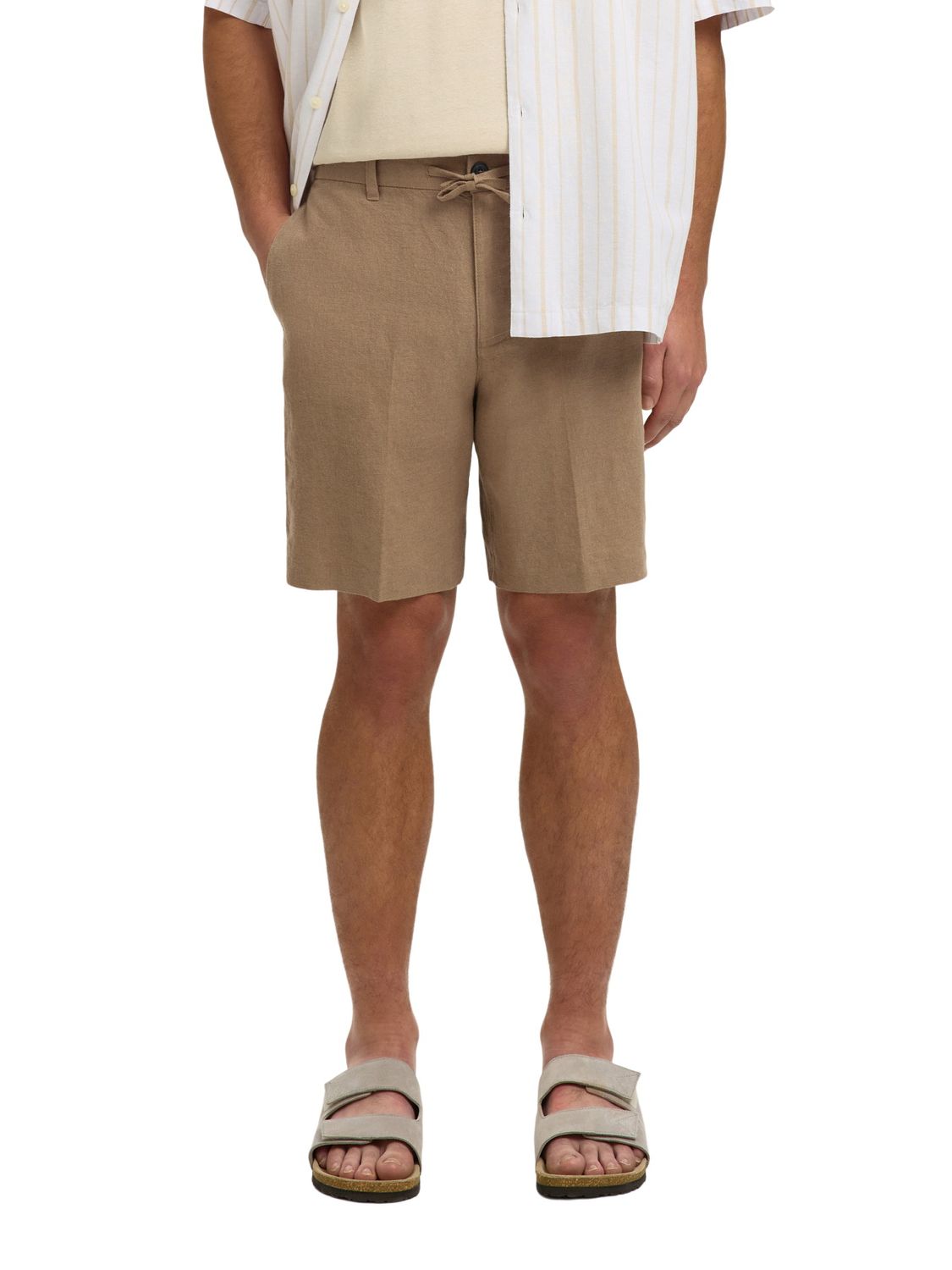 Selected Herren Shorts SLMREGULAR-LEROY LINEN Mid Waist - Regular Fit günstig online kaufen