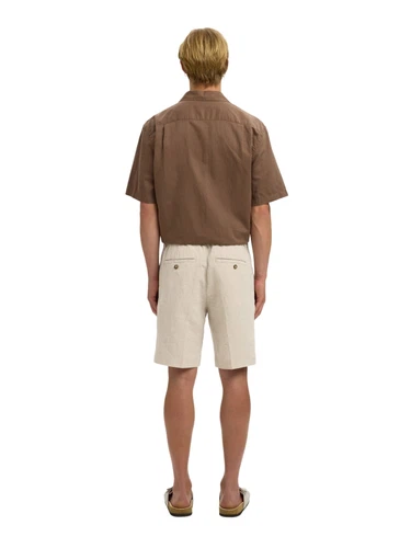 Selected Herren Shorts SLMREGULAR-LEROY LINEN Mid Waist - Regular Fit