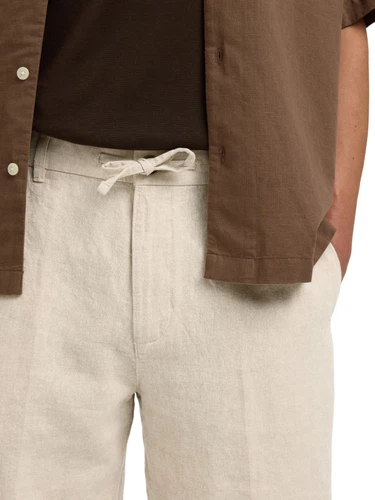 Selected Herren Shorts SLMREGULAR-LEROY LINEN Mid Waist - Regular Fit