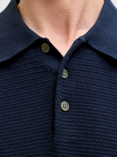 Jack & Jones Herren Poloshirt JPRBLURILEY KNIT - Regular Fit