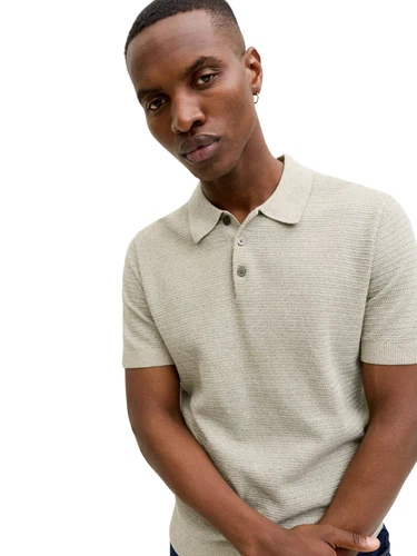 Jack & Jones Herren Poloshirt JPRBLURILEY KNIT - Regular Fit