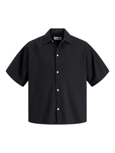 Jack & Jones Herren Kurzarm Hemd JORMONTAUK WAVY TEXTURE Relaxed Fit