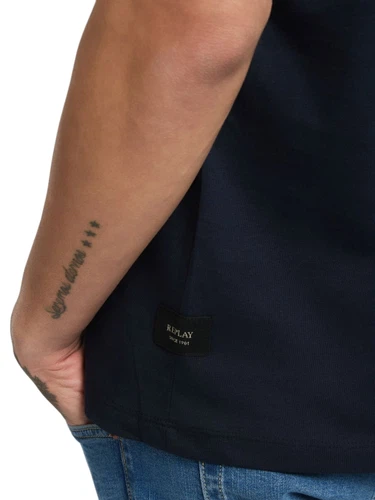 Replay Herren Rundhals T-Shirt JERSEY - Regular Fit