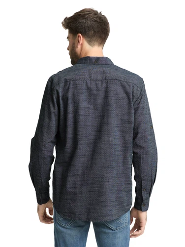 Tom Tailor Herren Langarm Hemd STRUCTURED SHIRT - Regular Fit