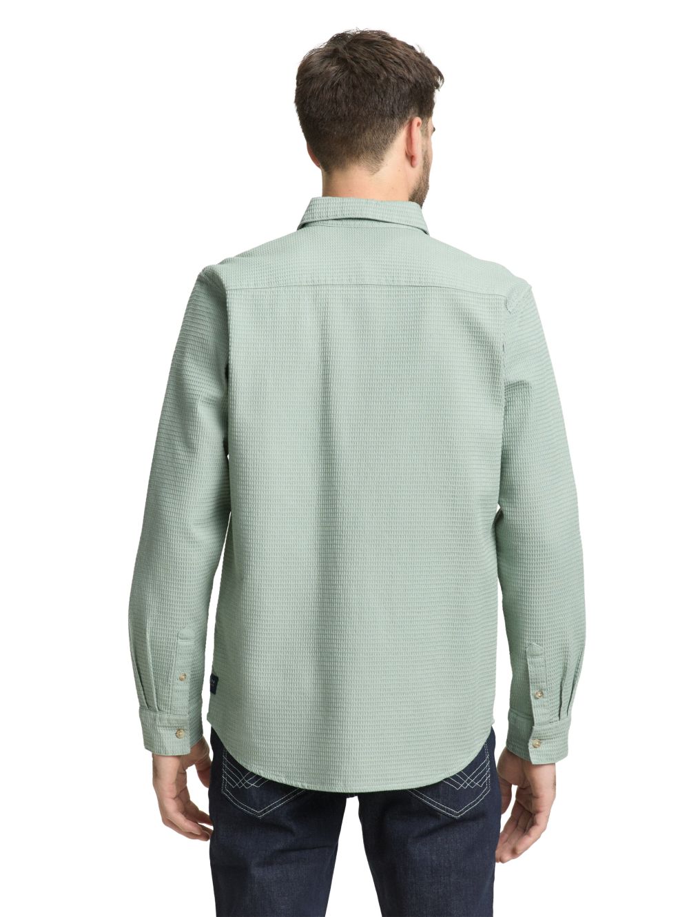 Tom Tailor Herren Langarm Hemd LIGHT STRUCTURED SHIRT - Regular Fit günstig online kaufen