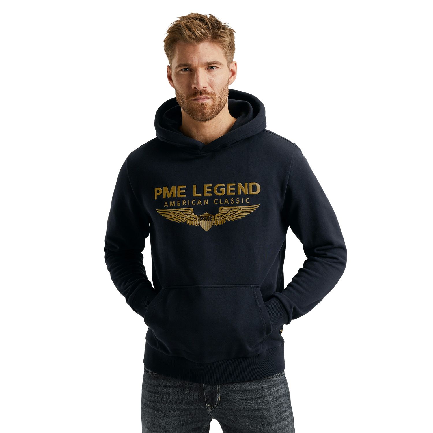 Thumbnail - PME Legend Herren Kapuzenpullover Hoodie HOODED LOGO CARRIER - Regular Fit