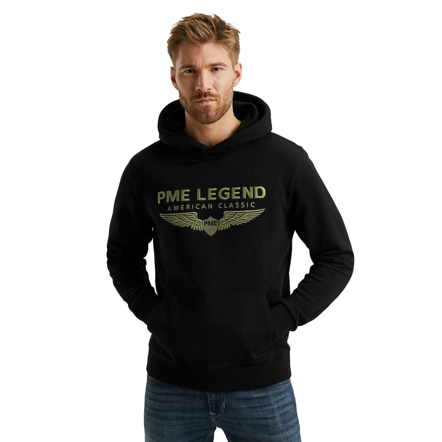 PME Legend Herren Kapuzenpullover Hoodie HOODED LOGO CARRIER - Regular Fit