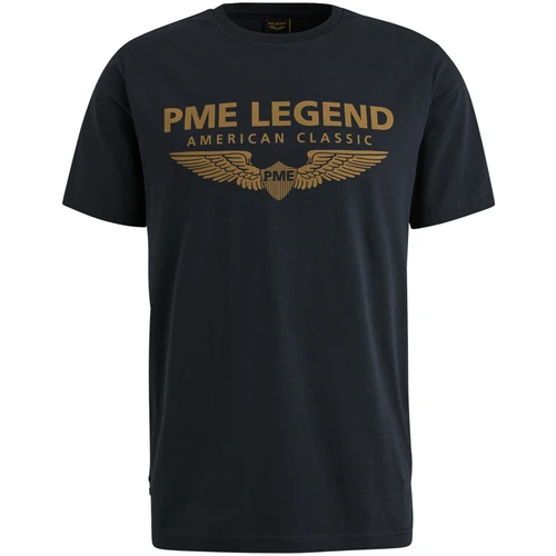 PME Legend Herren Rundhals T-Shirt  SHORT SLEEVE R-NECK LOGO CARRIER - Regular Fit