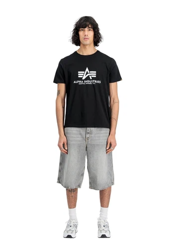 Alpha Industries Herren Rundhals T-Shirt BASIC BL - Regular Fit
