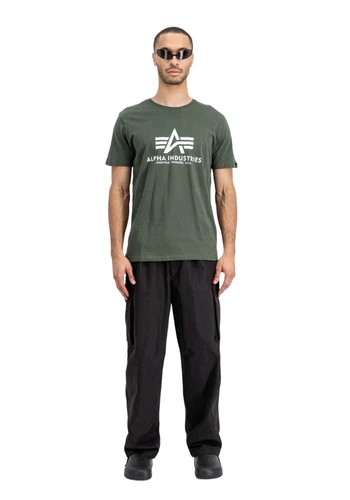 Alpha Industries Herren Rundhals T-Shirt BASIC BL - Regular Fit