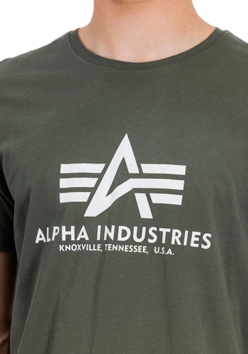 Alpha Industries Herren Rundhals T-Shirt BASIC BL - Regular Fit