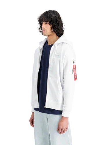 Alpha Industries Herren Zip Hoodie Kapuzenpullover BACKPRINT - Regular Fit