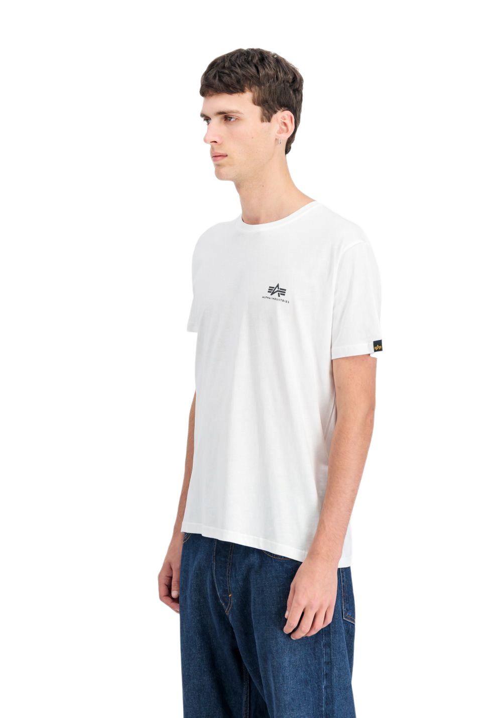 Alpha Industries Herren Rundhals T-Shirt BACKPRINT - Regular Fit