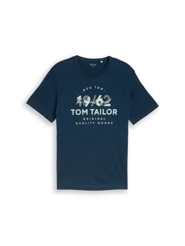 Tom Tailor Herren T-Shirt "PRINTED FINE STRIPE" - Regular Fit