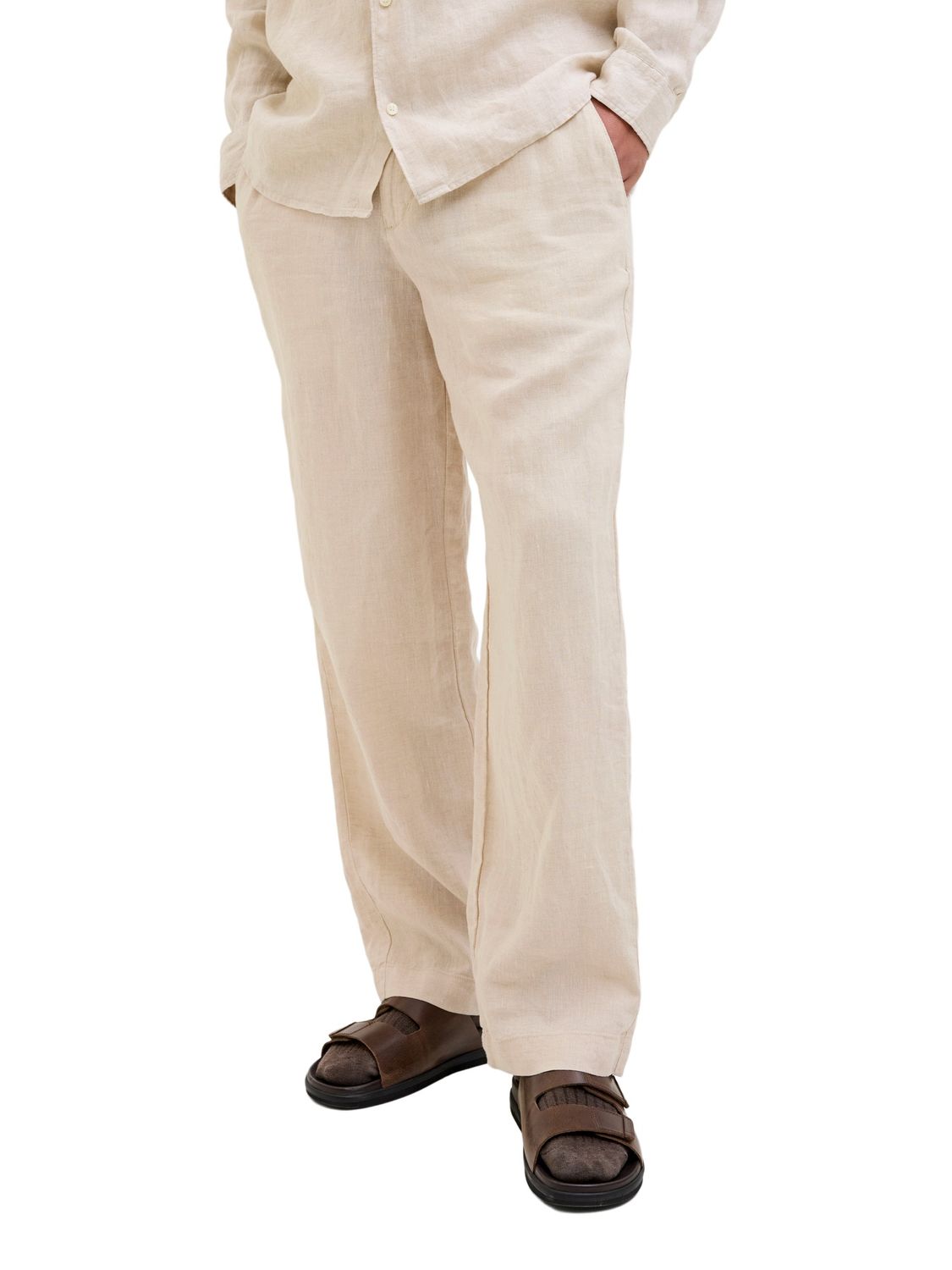 Jack & Jones Herren Chinohose JPSTKARL LAWRENCE LINEN - Relaxed Fit günstig online kaufen