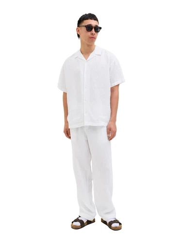 Jack & Jones Herren Chinohose  JPSTKARL LAWRENCE LINEN - Relaxed Fit