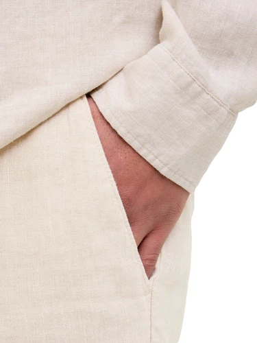 Jack & Jones Herren Chinohose  JPSTKARL LAWRENCE LINEN - Relaxed Fit