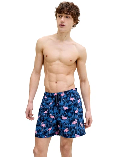 Jack & Jones Herren Badehose Badeshort JPSTMAUI VIBES NOVELTY AOP