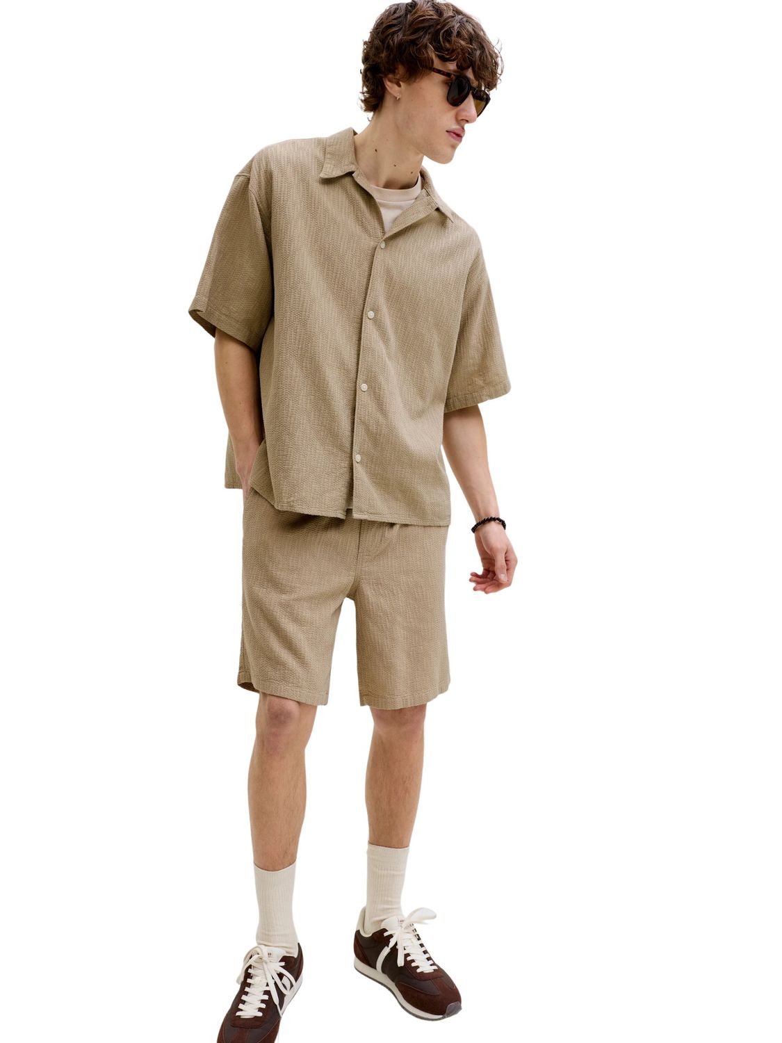 Jack & Jones Herren Sweat Short JPSTJAIDEN WAVY JOGGER - Relaxed Fit günstig online kaufen