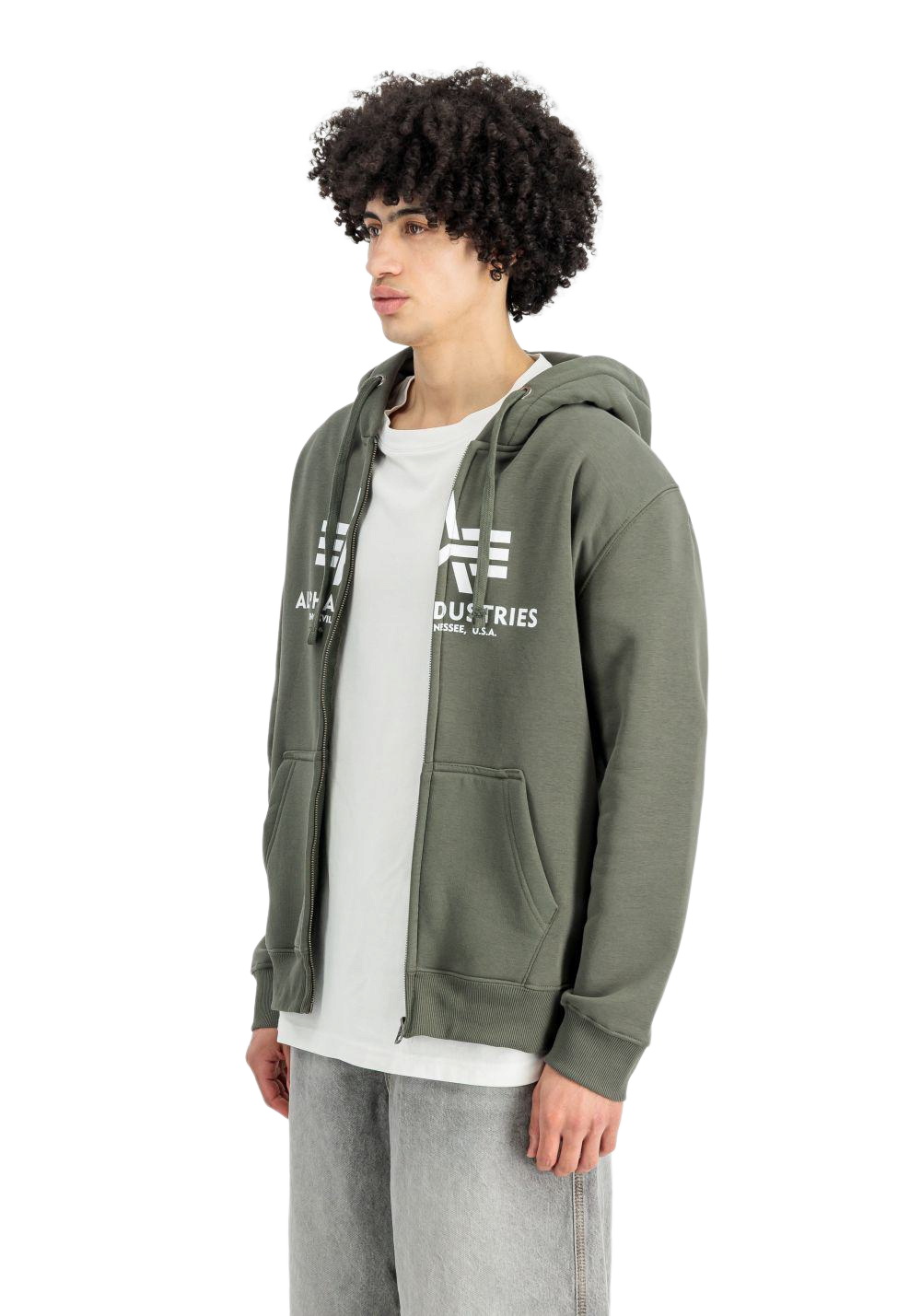 Alpha Industries Herren Zip Hoodie Kapuzenpullover BASIC BL - Regular Fit