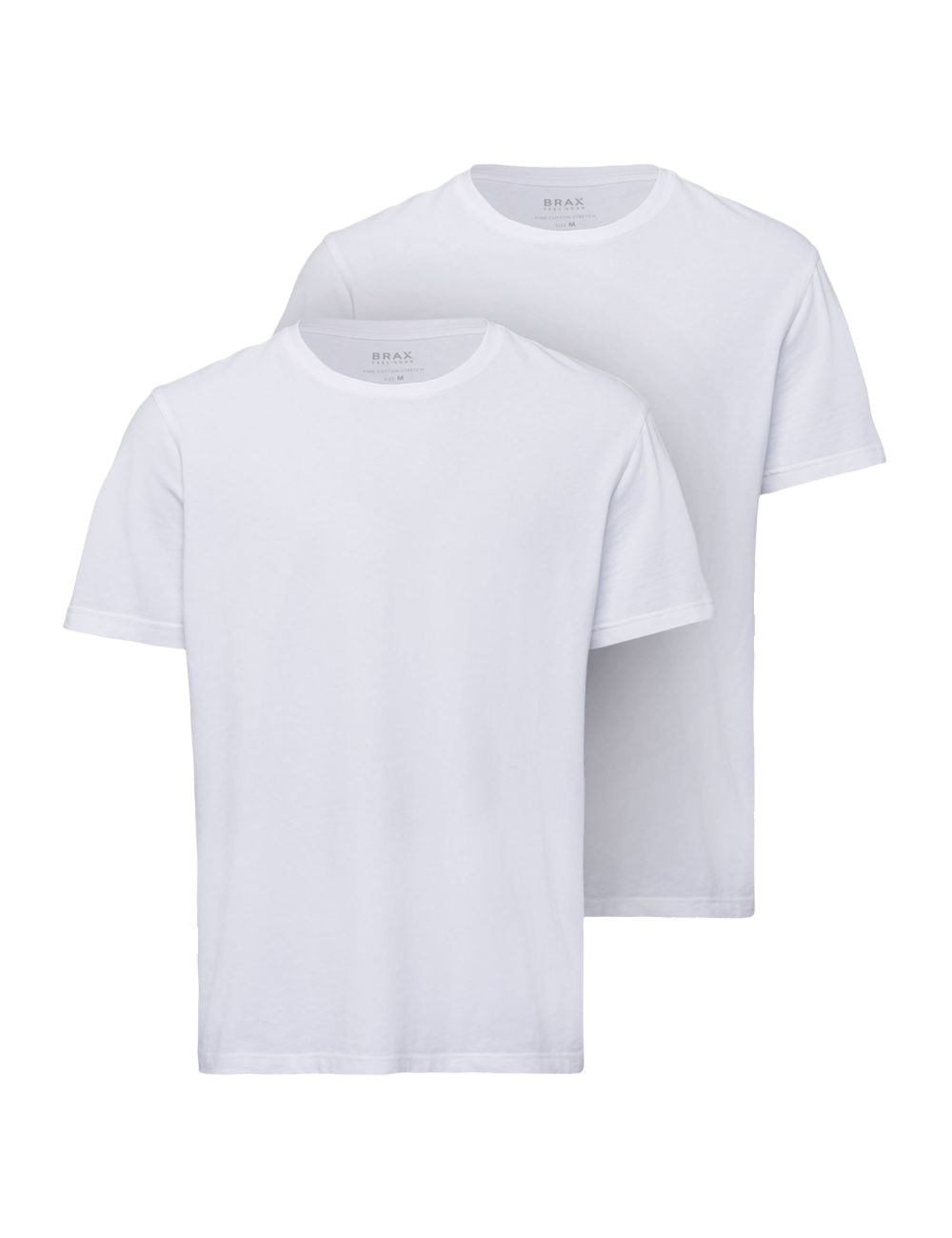 BRAX Herren Rundhals-T-Shirt TIM-TIM - Regular Fit - 2er Pack