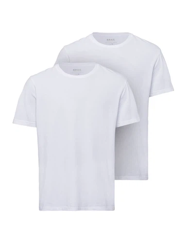 BRAX Herren Rundhals-T-Shirt TIM-TIM - Regular Fit - 2er Pack