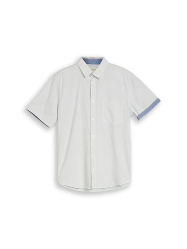 Tom Tailor Herren Kurzarm Hemd STRUCTURED - Regular Fit