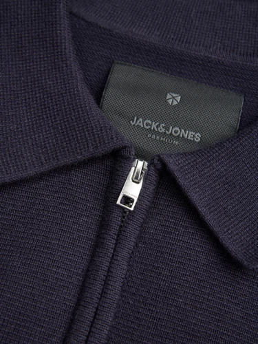 Jack & Jones Herren Poloshirt JPRBLAMILANO SPRING KNIT ZIP - Regular Fit