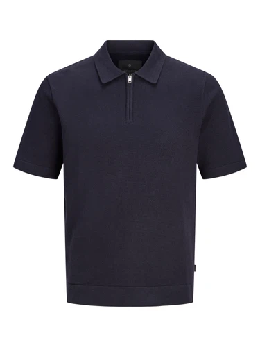 Jack & Jones Herren Poloshirt JPRBLAMILANO SPRING KNIT ZIP - Regular Fit