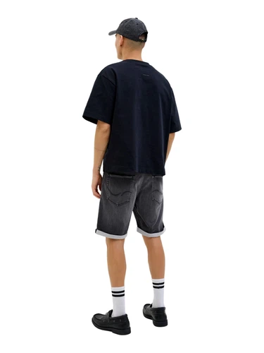 Jack & Jones Herren Jeans Short JJIRICK JJICON I.K.- Mid waist - Regular Fit - Schwarz Blau Grau Beige