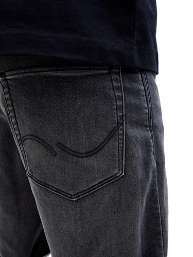 Jack & Jones Herren Jeans Short JJIRICK JJICON I.K.- Mid waist - Regular Fit - Schwarz Blau Grau Beige