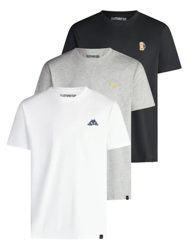 riverso Tshirt Herren Regular Fit RIVJay 3er Set Pack