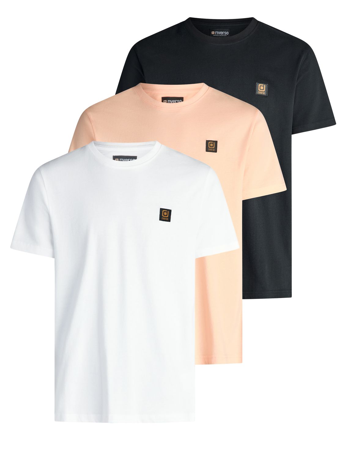 riverso Tshirt Herren Regular Fit RIVGino 3er Set Pack