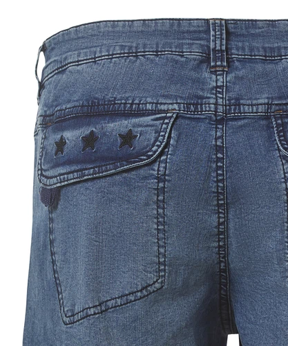 TIMEZONE  Herren 3/4 Cargo Jeans LOOSE MILESTZ SHORT Mid Waist Loose Fit - Blau Schwarz