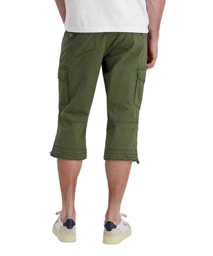 TIMEZONE  Herren 3/4 Cargo Hose LOOSE MILESTZ SHORT Mid Waist Loose Fit - Olive Blau Beige