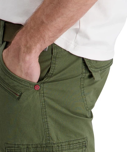 TIMEZONE  Herren 3/4 Cargo Hose LOOSE MILESTZ SHORT Mid Waist Loose Fit - Olive Blau Beige